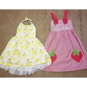 Lot of Girls 6/6X Fruit Dresses